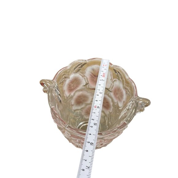 Mikasa Studio Nova Pansy Pink Floral Glass Vase 9.5"x7" SKU 9151 - Picture 10 of 10